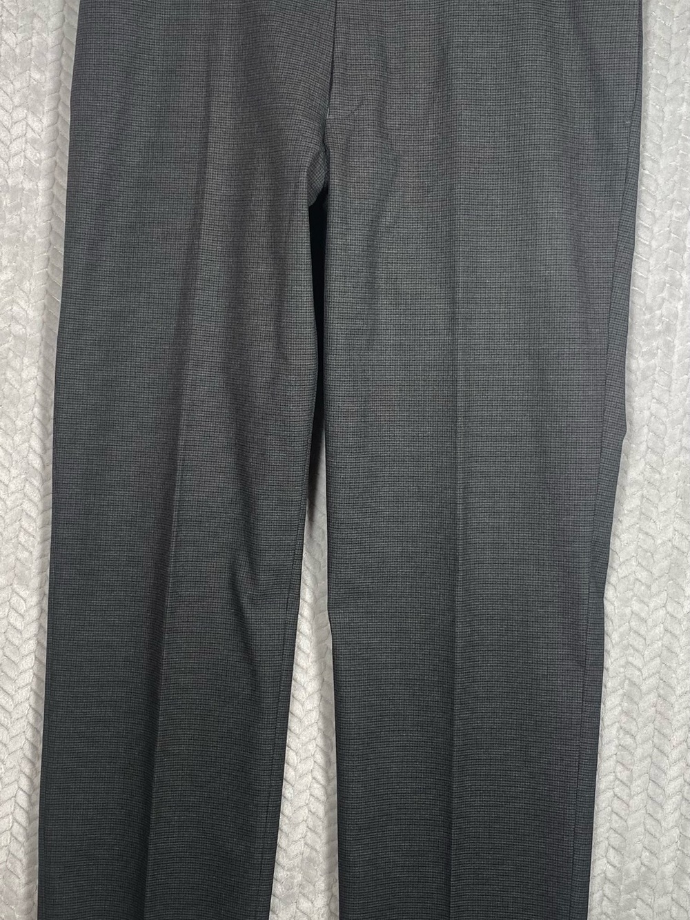 Lauren Ralph Lauren Gray Plaid Trousers 38x32 Stretch Comfort Dress Pants